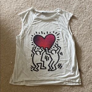 Terez -Keith Haring Uplifted Heart Tee